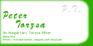 peter torzsa business card